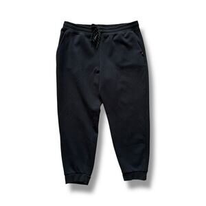 Salt Life Men's Black Jogger Sweatpants Drawstring Close Relaxed Crop Fit XL